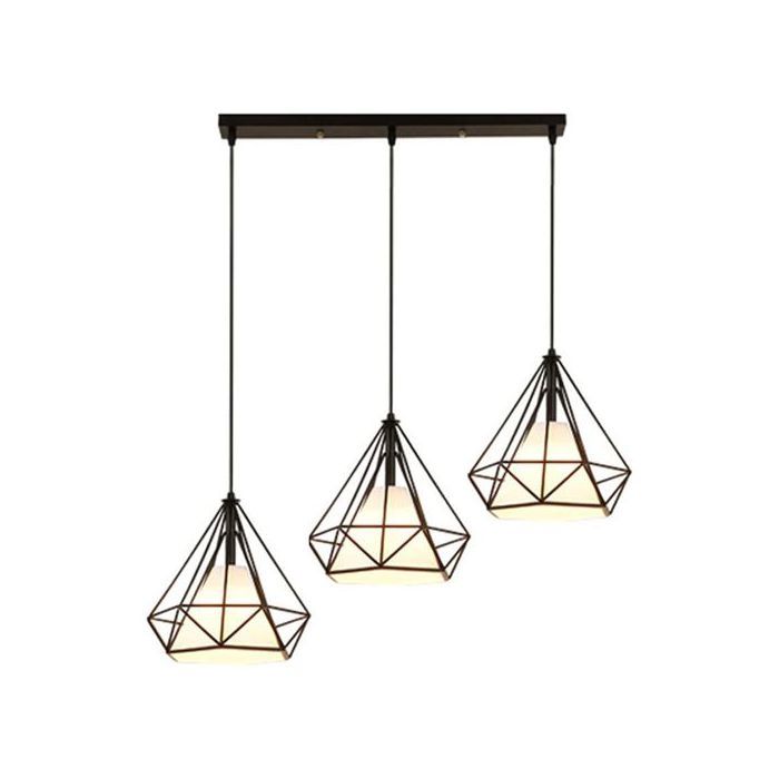 Suspension Architecte Blanc + 3 Ampoule LED ST64 4W offerte