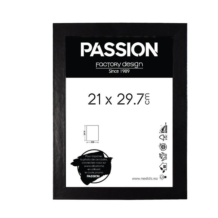 Cadre Photo - PASSION - RITA - Noir - 21x29.7 cm - Élégance - Chic