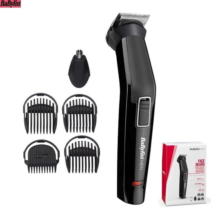 BaByliss Tondeuse a cheveux rechargeable multifonction MT725E 6 en 1 Lames inoxydable