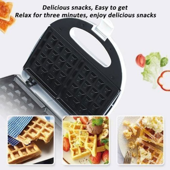 Gaufrier - Non spécifié - Plaque Anti-Adhésive - 700 W - 2 Gaufres - Voyant de Cuisson