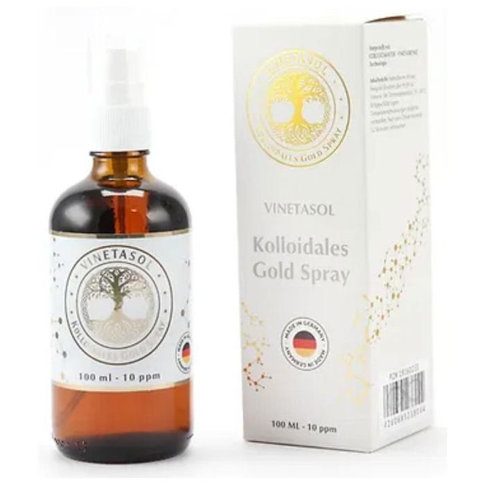 Or Colloïdal spray 10ppm 100ml - technologie COLLOIDMASTER VINETATRONIC - Made in GERMANY