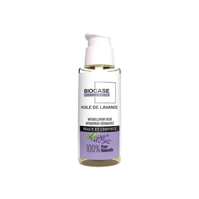 Huile Végétale - Lavande - 30Ml - Hydratant - Pour Cheveux Abîmés - Biocase Cosmetics