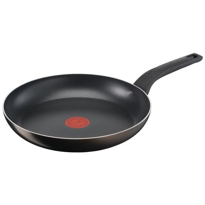 TEFAL Easy Cook & Clean Poêle 28 cm, Non induction, Revêtement antiadhésif, Fabriqué en France B5540602
