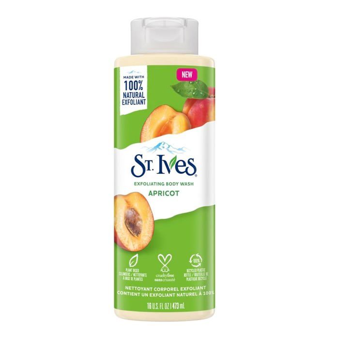 Gel douche exfoliant - ST.IVES - Abricot - 473ml - Sans parabène - Tous types de peau