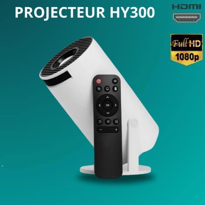 Projecteur - HY300 - 4K - Résolution HD 1280x720 - Luminosité 160 ANSI - Contraste 10000:1