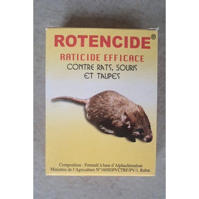 Rotencide Poudre pour la fabrication d’appât raticide à usage professionnel ou domestique