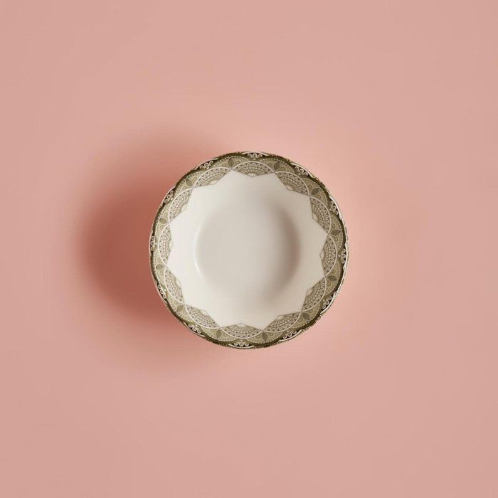 Bol à Soupe en Porcelaine Mandala Vert (14 cm)