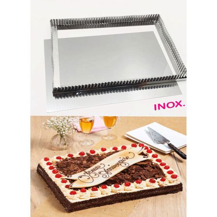Moule à gâteau Inox amovible rectangulaire