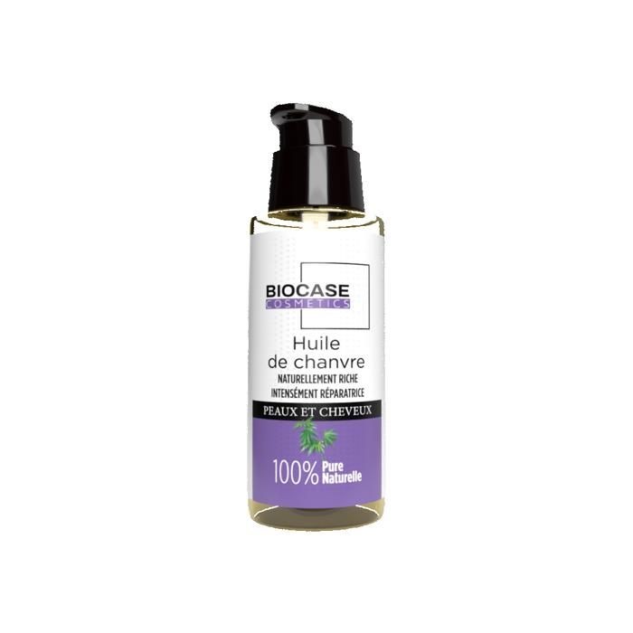 Huile Végétale - Chanvre NC - 30Ml - Hydratant - Pour Cheveux Abîmés - Biocase Cosmetics