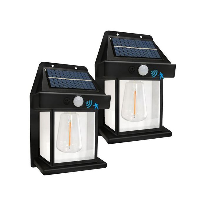 Lot De 2 Lampes applique murale d'extérieur à détecteur de mouvement Pour Jardin,Chemin,