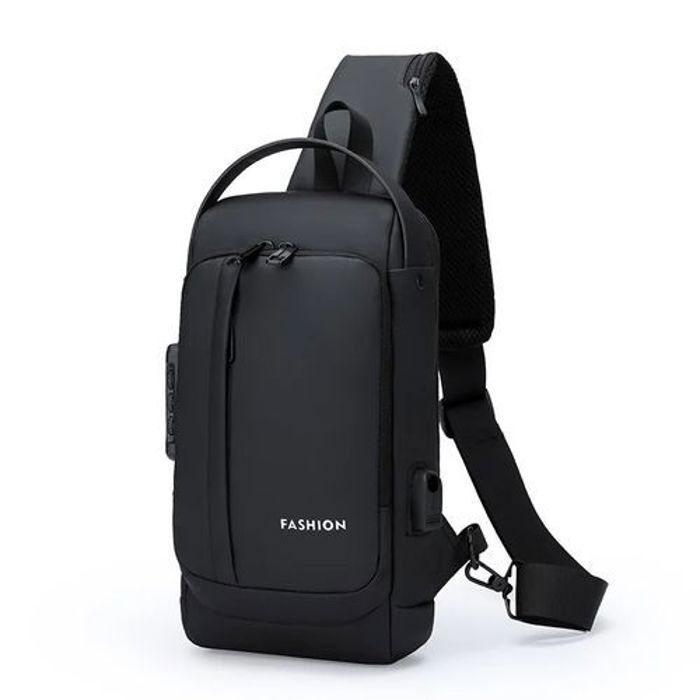 Sac à bandoulière - GENERIC - Noir - Antivol - Imperméable - Port USB