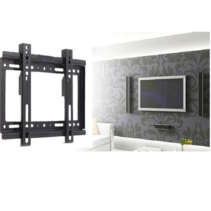 Fixation murale tv fixe 14–42 25kg 200 x 200 mm convient à la plupart des téléviseurs LED, LCD, PDP