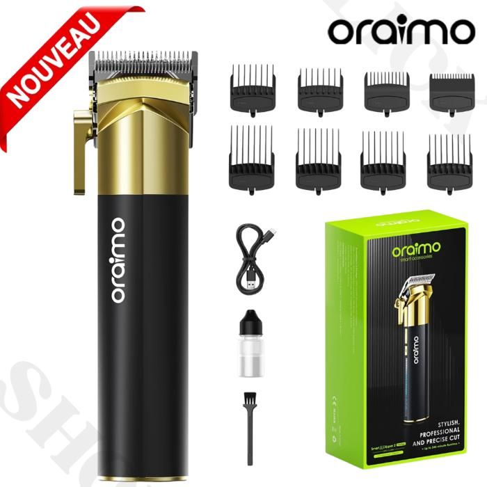Tondeuse Professionnelle Cheveux Coupe Barbe Sans Fil Électrique Barbier Oraimo SmartClipper 2 OPC-CL33N
