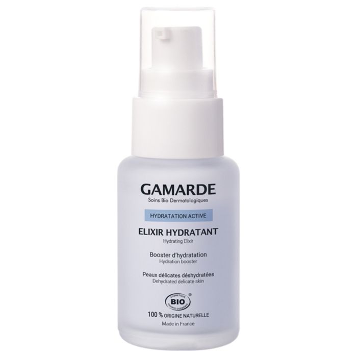 Élixir hydratant - GAMARDE - Hydratation Active - 30ml - Peaux délicates - Texture liquide