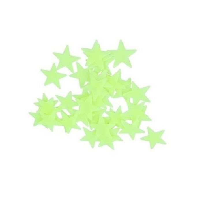 Étoiles lumineuses - As Seen On Tv - 100 pièces - Vert - Réutilisables - Brillent la nuit