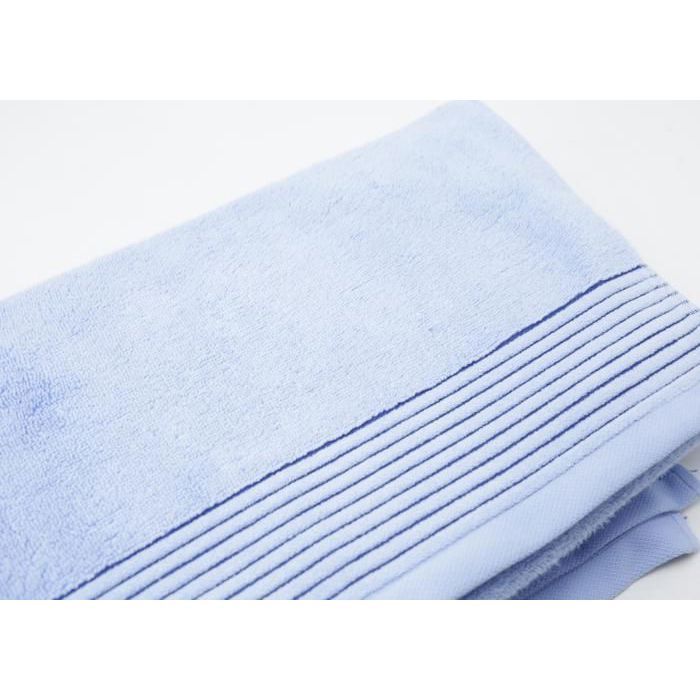 Drap de bain - AMALIA - 100x150 cm - 520g - Coton - Bleu uni