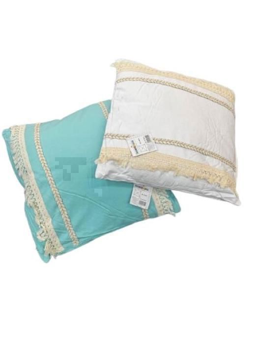 Coussin - Pompon - 45x45cm - 100% Polyester - Vert - Déhoussable