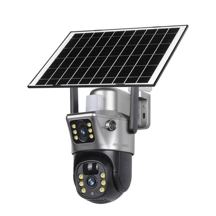 V380 Pro 4G Smart Caméra  extérieure sans fil avec batterie solaire, carte SIM 4G, WiFi