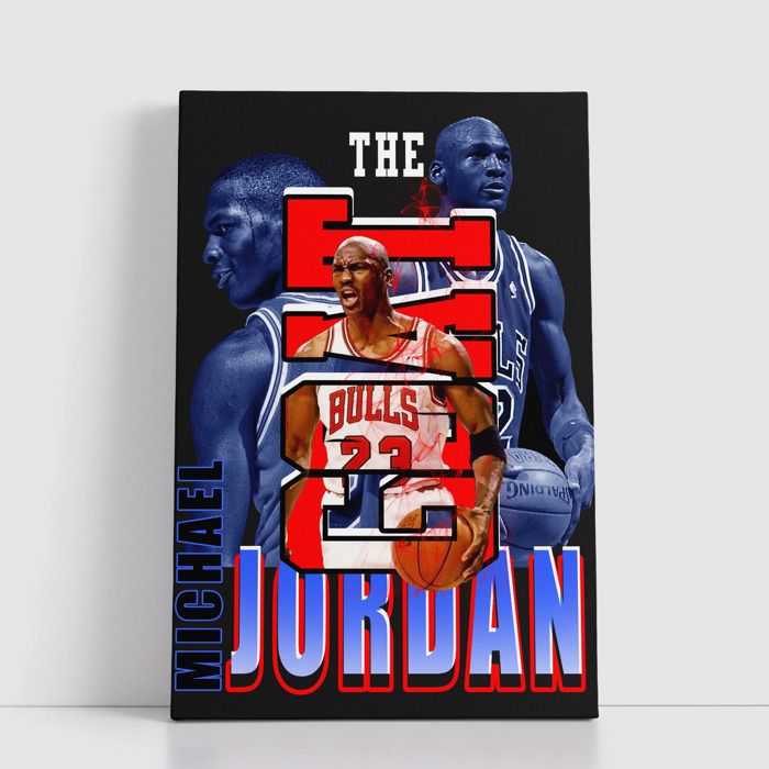 Tableau NBA sur Toile – Affiche Murale 25x40 cm avec Équipes et Joueurs Légendaires du Basket 176