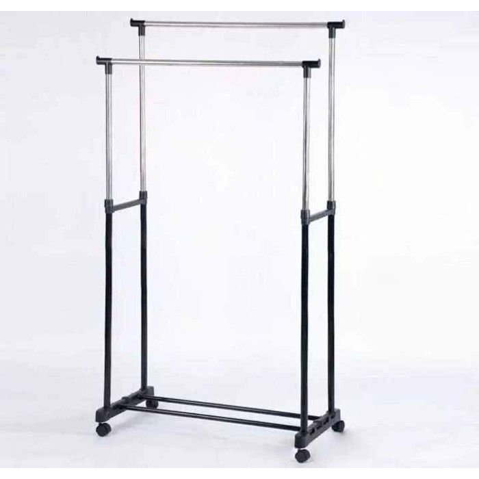 Portant double métal 80x42x160cm MC1276