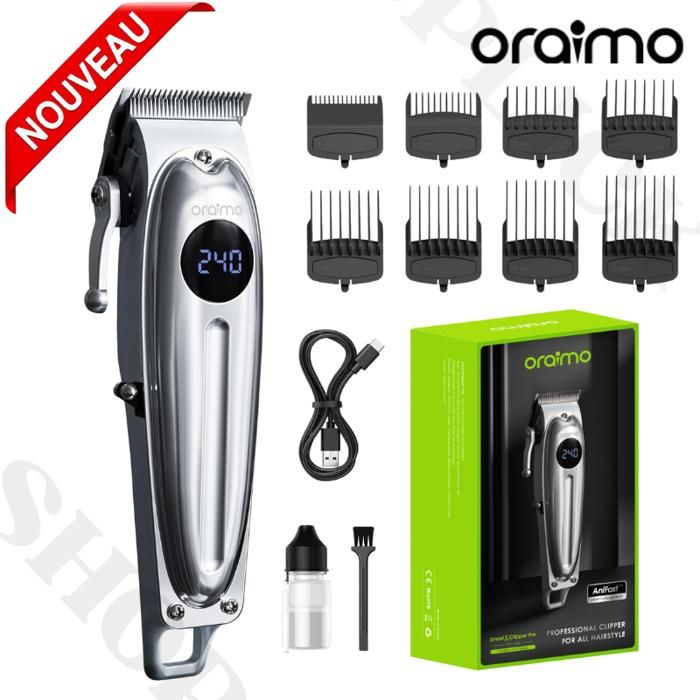 Tondeuse à cheveux professionnelle sans fil - Oraimo SmartClipper Pro - 240 minutes d'autonomie - Réf OCL-550