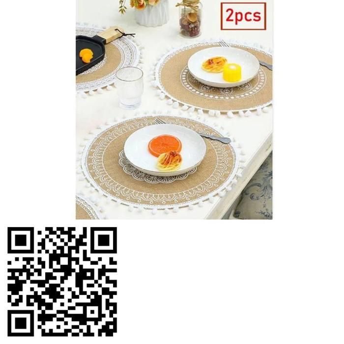 Nappes rondes lot de 2 protection résistante à la chaleur pour cuisine et table