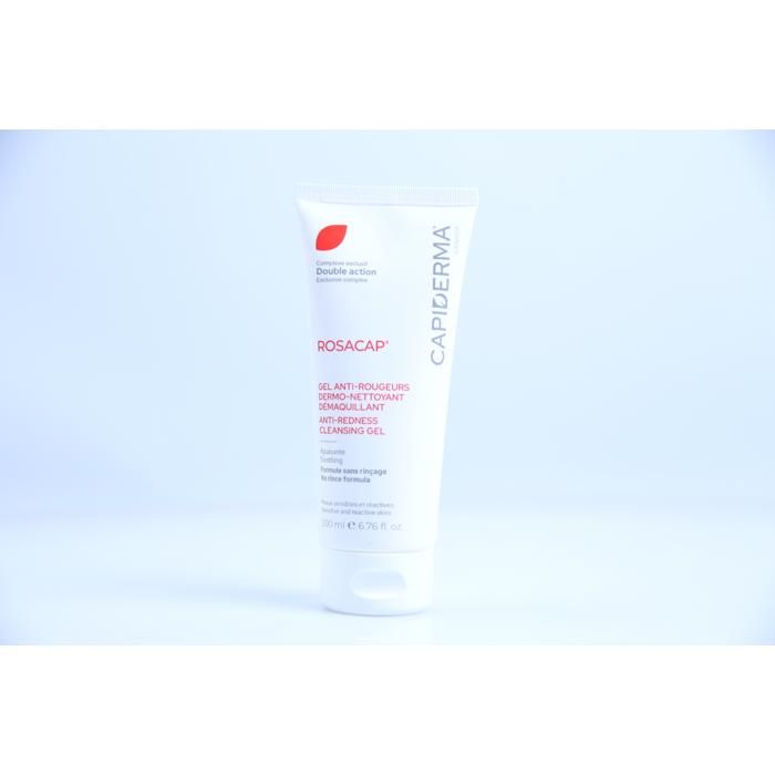 Gel derme-nettoyant démaquillant - Capiderma - Rosacap - 200 ml - Anti-rougeurs - Non comédogène
