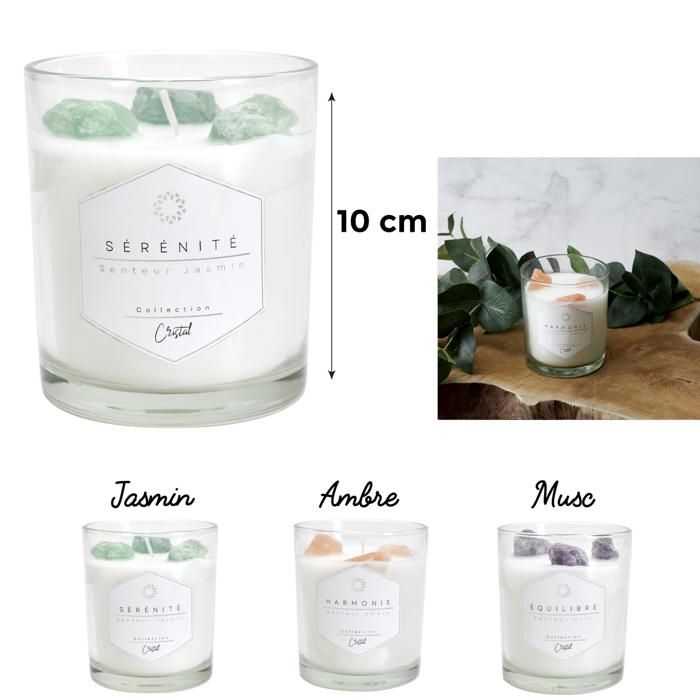 BOUGIE PARFUMEE PIERRE H10CM M18