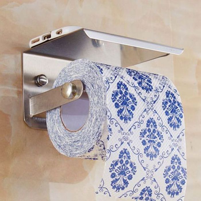 Porte-papier toilette mural carré