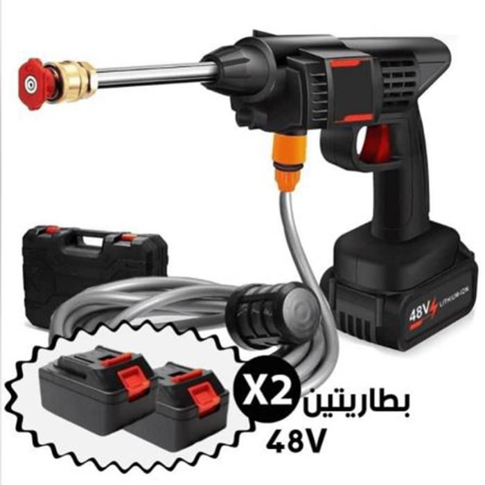 Pistolet nettoyeur Voiture de haute pression avec 2 batteries 48V