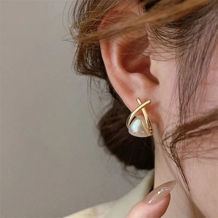 Boucles d'oreilles - GENERIC - Rondes - Doré - Plaqué or - Perle luxe