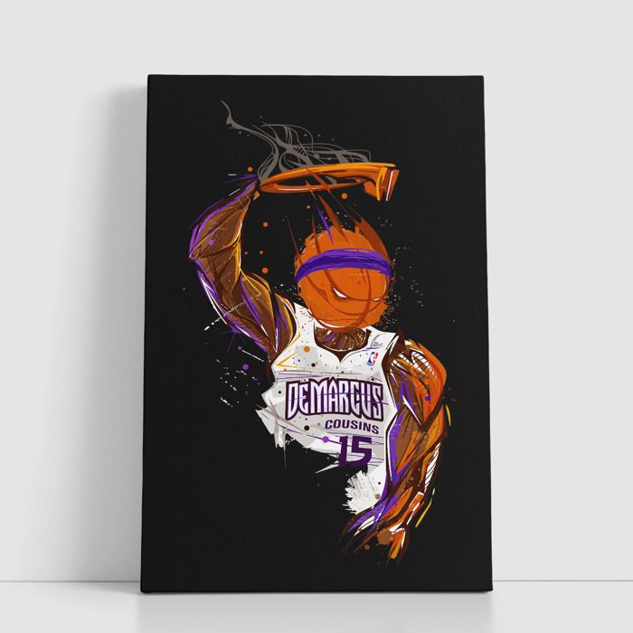 Tableau NBA sur Toile – Affiche Murale 25x40 cm avec Équipes et Joueurs Légendaires du Basket 235