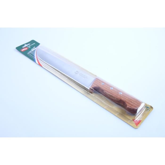 COUTEAU 25 CM MANCHE EN BOIS BLISTER