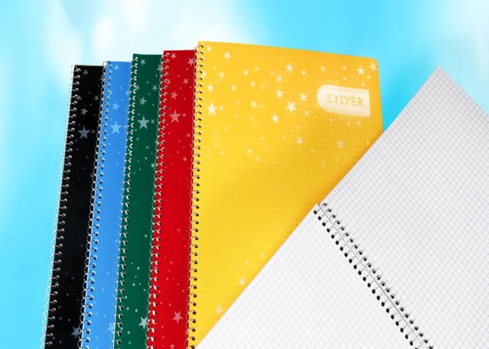 Cahier Spirale  Etoile Polypro-120PAGES -modèle aléatoire