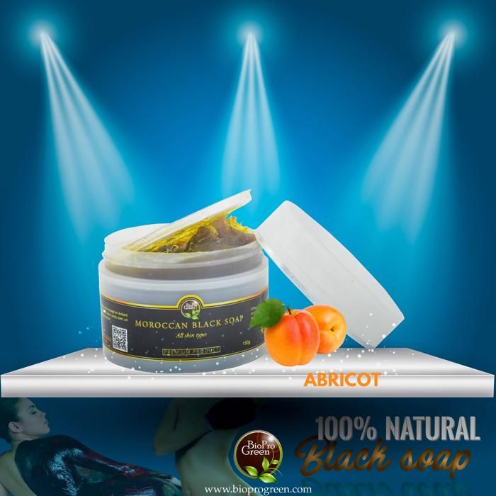 Savon noir Marocain BIO parfumé à abricot- Sabone béldi