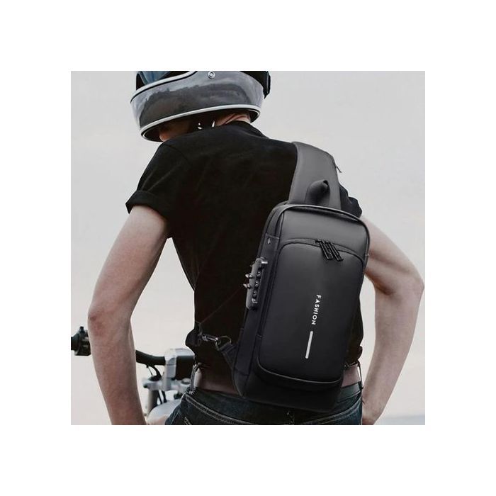 Sac à Dos à Bandoulière - GENERIC - Modèle Password - Léger - Antivol - Grande capacité