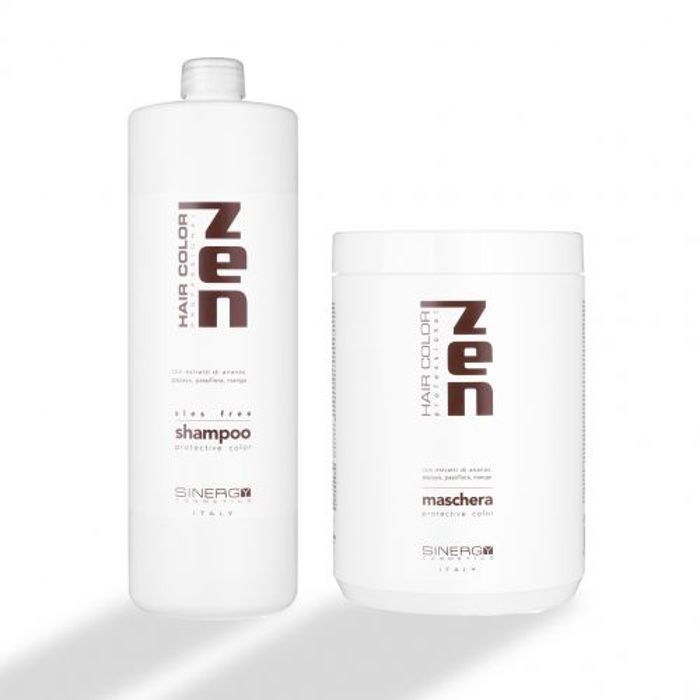 Sinergy Cosmetics kit Shampooing + Masque 1000ml Zen protecteur de couleur sans sulfates