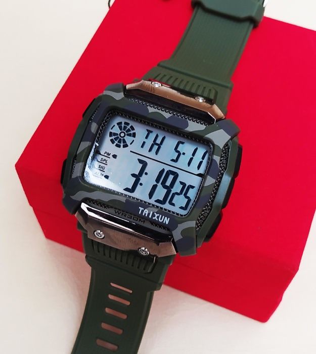 Taixun New montre Sport élégante Numérique Multifonction