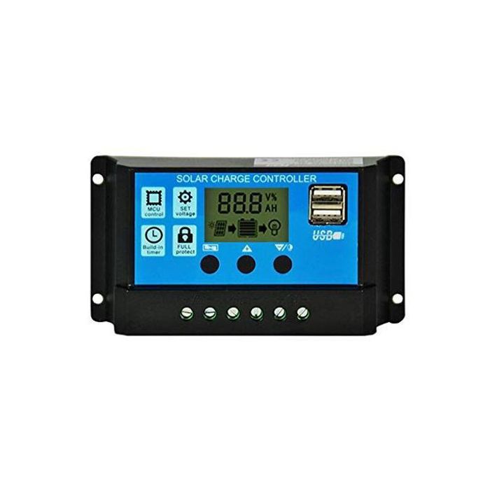 Régulateur de Charge USB LCD 60A - Panneaux Solaire PWM Automatique