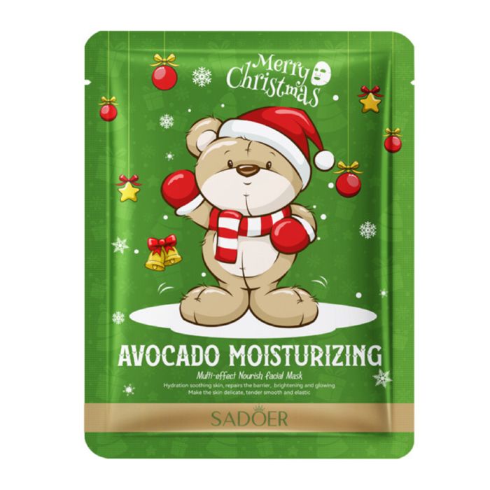SADOER Merry Christmas Facial Mask Avocado Moisturizing - 25g