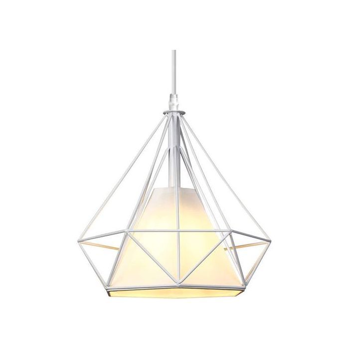 Suspension Luminaire diamant Blanc -E27-
