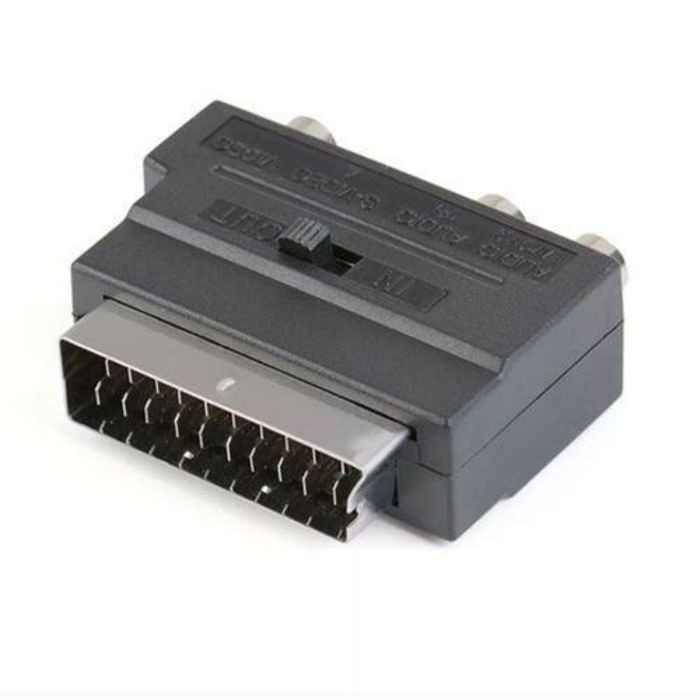Scart Adaptor AV Block To 3 R.C.A With In/Out