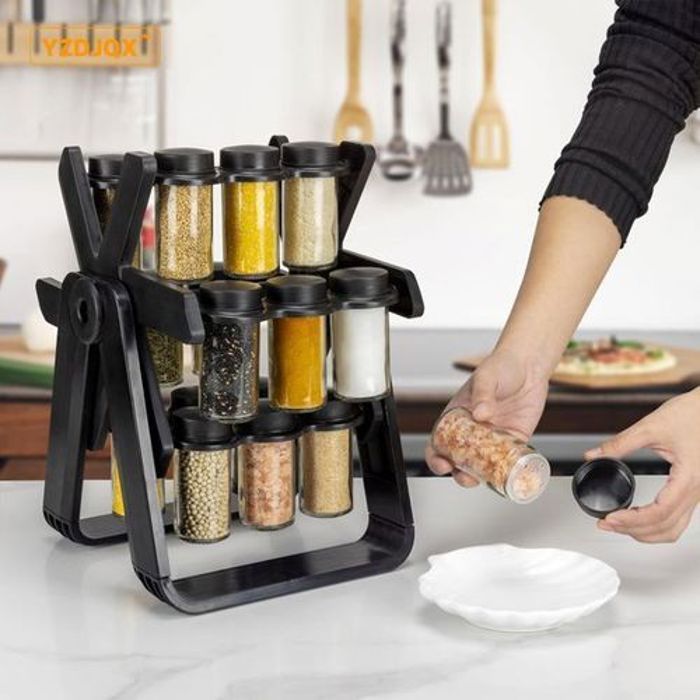 Porte-Epices 18 Pots à Epices Support ,Présentoir à Epices