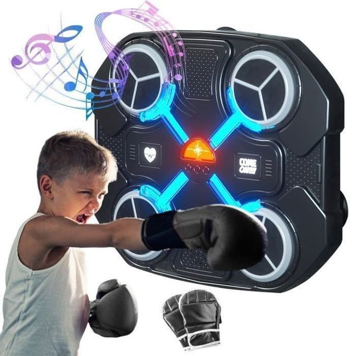Machine de Boxe Murale Intelligente avec Bluetooth, Musique Électronique et Gants Inclus