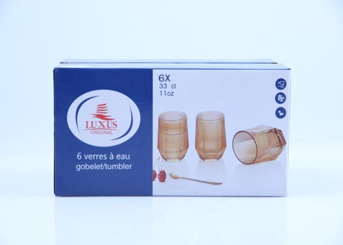 Verres à Eau - LUXUS - L3505 - 33cl - 6 pièces - Couleur Miel