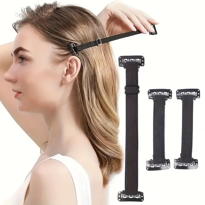 Bandes Cheveux Ergonomiques Lifting Visage – 3 Pièces Invisibles avec Clips