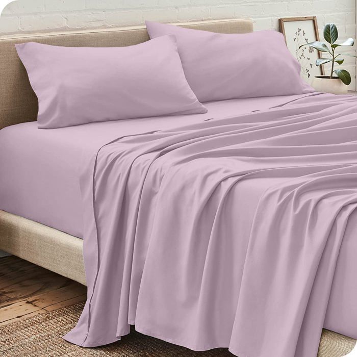 Pack Draps Rose : 2 Taies d’oreiller + Drap housse+ Drap plat (140x190cm)