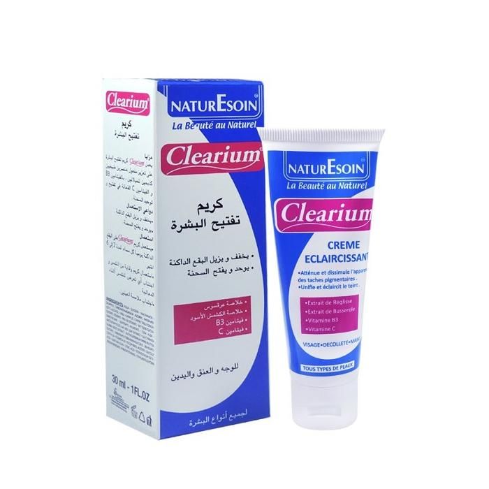 Crème éclaircissante - NATURESOIN - CLEARIUM - 30ml - Sans parabène - Pour tous types de peau