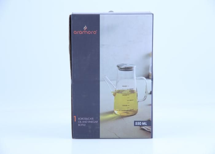 Huilier en Verre avec Couvercle 550ml Borosilicate