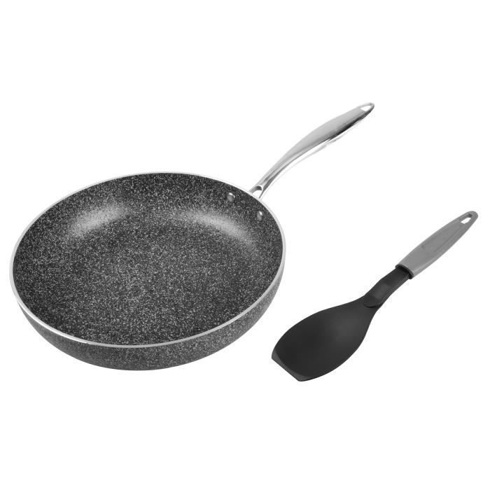Poêle - Lamacom - Moulaty - Ø30 cm - Anti-adhésif - Inox